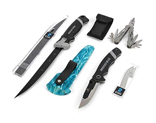 Fishing Tools Mossy Oak 8-Piece Anglers Combo with Multitool, Model Fs734