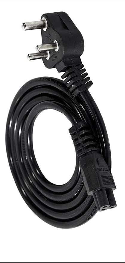 Image of 3 Pin Laptop Power Cable Cord (1.2 Meter Black)