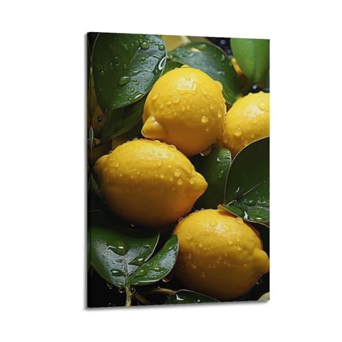 Toile murale de citrons artistiques Zhoukeg 40x60 cm impression haute définition