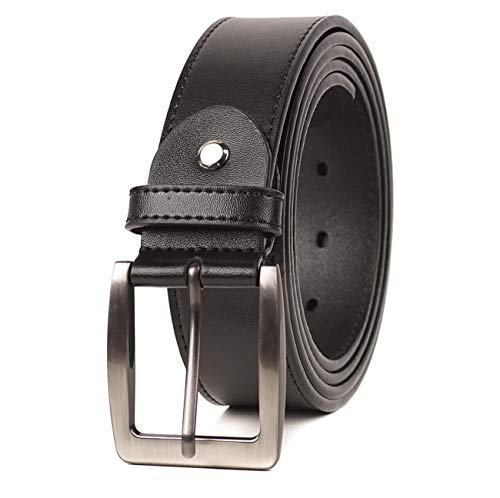 Ceinture pour homme en cuir véritable avec finitions soignées bicolores