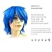 Modernfairy Anime Halloween Wig Blue for Cosplay Party, Synthetic Layered Short Hair Wigs with Bangs, Pastel Wigs for Women Men