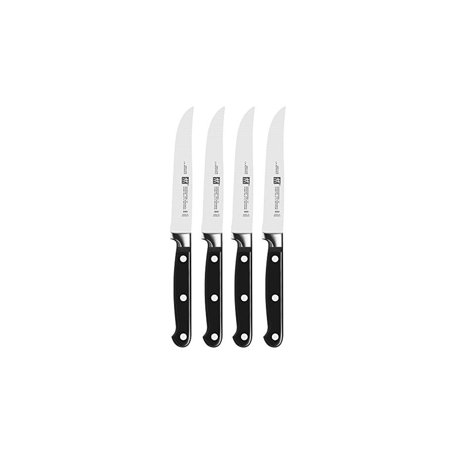 ZWILLING Professional S 4-Piece Razor-Sharp German Steak Knife Set, Made in Company-Owned German Factory with Special Formula Steel perfected for almost 300 Years, Dishwasher Safe