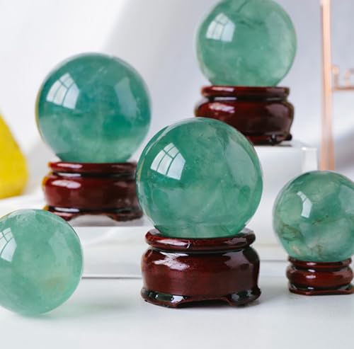 Sphère en quartz vert de 3-4 cm pour feng shui et divination