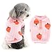 Ranphy Fleece Dog Sweater for Small Dog Girl Boy, Warm Pet Outfit with Strawberry Puppy Vest with D-Ring Soft Autumn Winter Sweatshirt Chihuahua Yorkie Pullover Cat Apparel,Pink,XXL
