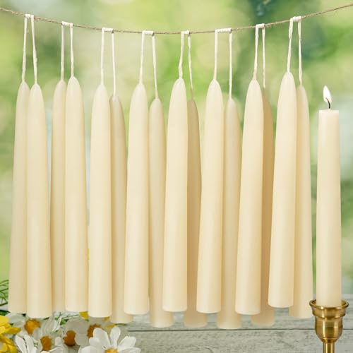 Natural Beeswax Taper Candles