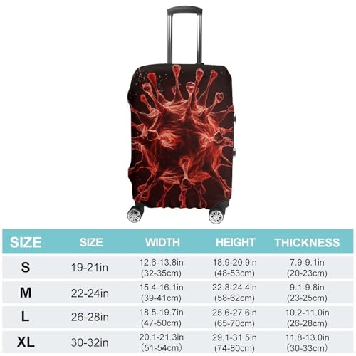 Elastic Luggage Cover Protector Red Shape Washable Suitcase Sleeve Durable Travel Suitcase Case Cover with Zipper Openings Fits 19-32 Inch Luggage (L)2