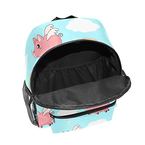 Schoolbag For Boys Girls Cute Kid's Toddler Backpack Pink Angel Pig Kindergarten Children Bag 10 X 4 X 12 Inch #TOP5