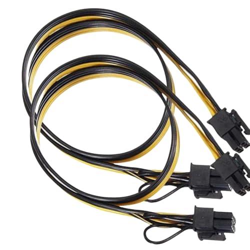lilila-ree (2-Pack) 6 Pin to 8 Pin PCIe Adapter for CoolerMaster and Thermaltake PSUs 6 Pin Male to 8 Pin (6+2) PCI Express Cable 20-inch(51cm)
