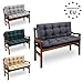 Amazinggirl Bankauflage Sitzkissen Outdoor Hollywoodschaukel Kissen 100 x 100 cm - Sitzpolster Bank Polster für Sitzbank Gartenbank und Paletten Bankkissen Indoor und Outdoorkissen Graphit