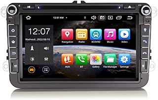 Erisin Car Stereo Bluetooth Sat Nav DAB+ Radio 8-Core 8" Android 10.0 for VW Passat Golf MK 5/6 Touran Skoda Seat Tiguan Jetta Transporter Built-in DVD DSP CarPlay Android Auto WiFi RDS 4GB + 64GB