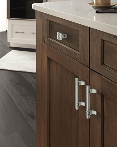 Image of Amerock | Cabinet Pull | Satin Nickel | 3 inch (76 mm) Center to Center | Davenport | 1 Pack | Drawer Pull | Drawer Handle | Cabinet Hardware
