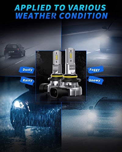 Honcs H10/9145/9140/9045 Led Fog Light Bulbs, 300% Brighter 6500K Cool White Led Fog Light Halogen Replacement For Cars, Pickups, Pack Of 2 #TOP5