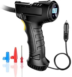 Remarks Japan エアーコンプレッサー ポータブルエアーコンプレッサー ブラック 電動空気入れ エアーポンプ 車 自転車 バイク