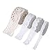 Produktbild Crazy-m Vintage spitzenband Weiß 40 Meter aus Baumwolle- Beige spitzenband Dekoband Zierband Spitzenstoff Spitzenborte Vintage Spitzenborte Häkel-Borte für Basteln Nähen Hochzeit Deko Scrapbooking