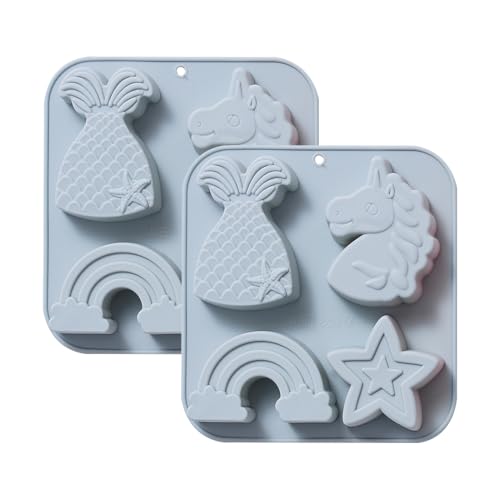 2-Pack Muffin & Cupcake Pans Silicone Mold, Soap Mold, Easy to Release