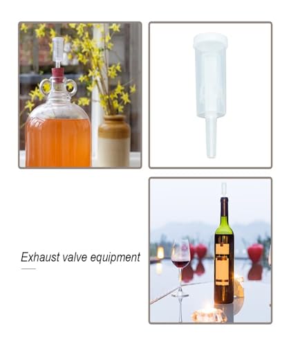 Image of 3PCS Airlock for Fermentation, Wine Making Kit for Home, Wine Making Kit with S-Shape Bubbler, Fits Standard Carboy and Mason Jar Grommets
