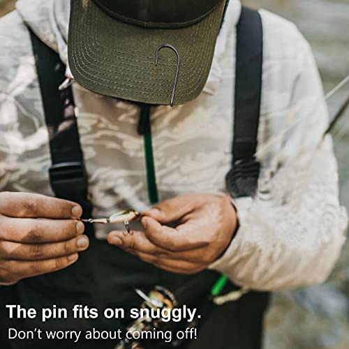 Thkfish Fishing Hooks Hat Pins For Fishing Hat Hook Clip Gold Fish Hook Hat Clip Fish Hooks For Hat 5Pcs Tie Clips Black #TOP3