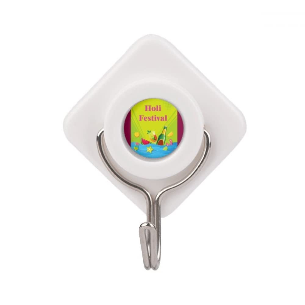 Red Warm Colors Splatter Color Holly Adhesive Wall Hooks Hanging Self Sticky