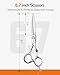 ULG Professional Hair Cutting Scissors 6.7”, Japanese 440C Stainless Steel, Barber Shears with Adjustable Tension Screw, Ergonomic Offset Handle, Razor Sharp Blades for Salon & Home Use