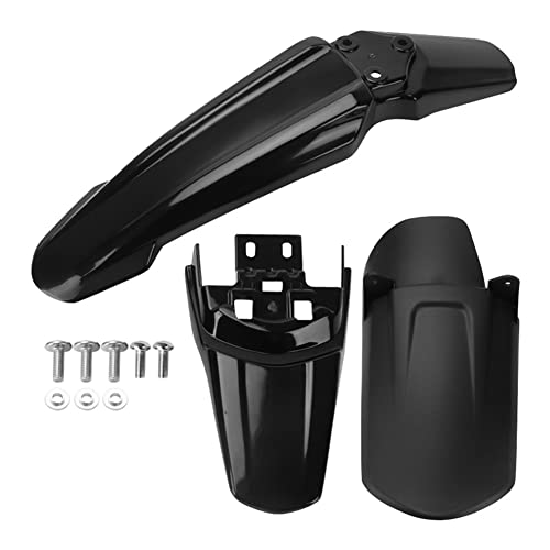 Image of Surron Front-Rear Shock-Rear Fender Set Motorcycle Electric Dirt Bike Off-Road Shock Absorber Mudguard Fender Mud Guard Compatible with Light Bee Sur Ron S /X Segway X160 / X260 3x Fenders Black