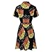 Coat Arms of German Flag Women's Lapel Short Sleeves Mini Dress Beach Vacation Button-down Shirt Dresses XS