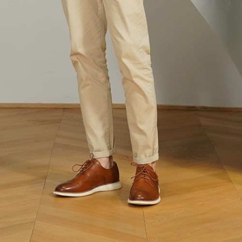Image of Jousen Mens Dress Shoes Casual Oxfords for Wedding Party Office Church Business Formal Rubber Bottom Lightweight Sneaker Oxford Shoes for Men