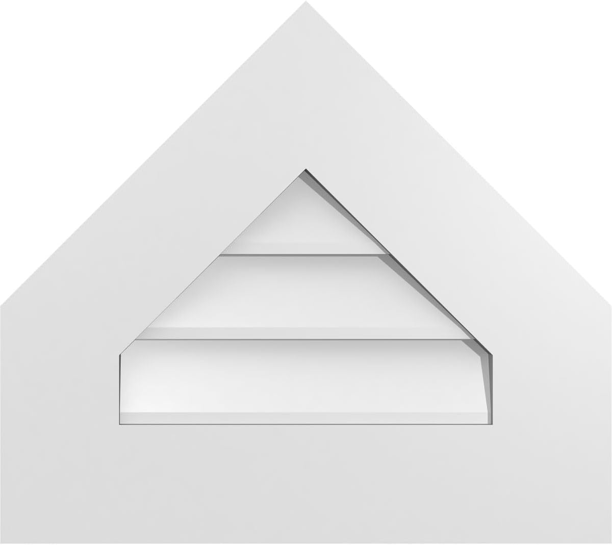 GVSPE18X1601SN-12 Peaked Top Standard Frame, Primed Tan Signature Series Surface Mount Gable Vents, 18-in. W x 16-in. H