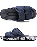 CORIFEI House Slippers for Men Adjustable with Arch Support Memory Foam Slip On House Shoes Indoor O