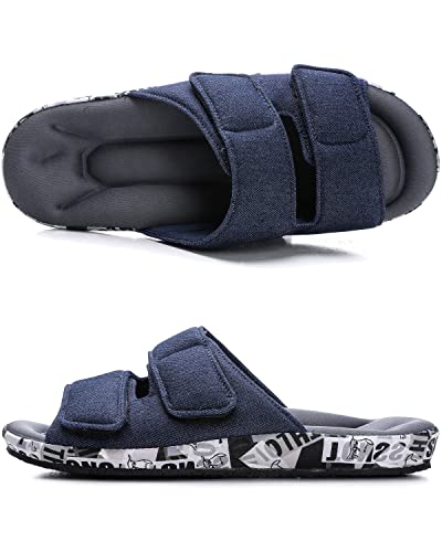Corifei House Slippers For Men Adjustable With Arch Support Memory Foam Slip On House Shoes Indoor Outdoor #TOP14