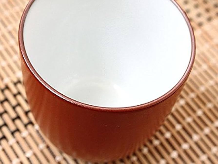 湯呑み　朱泥　刻印あり 常滑焼 朱泥 寿司湯呑み (和食器 湯呑み 湯飲み 茶器 カップ