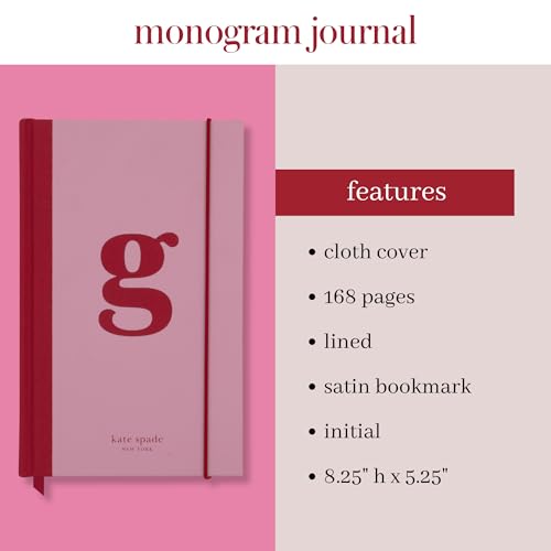kate-spade-new-york-Just-Mine-Notebook-Journal-Monogram-Cloth-Hardcover-Journal-825-x-525-Diary-Includes-168-Lined-Pages-G kate spade new york Just Mine Notebook Journal Monogram Cloth Hardcover Journal 825 x 525 Diary Includes 168 Lined Pages G