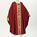 COSDREAMER Mens Womens Church Priest Celebrant Chasuble Catholic Father Mass Vestments Robe (Red)