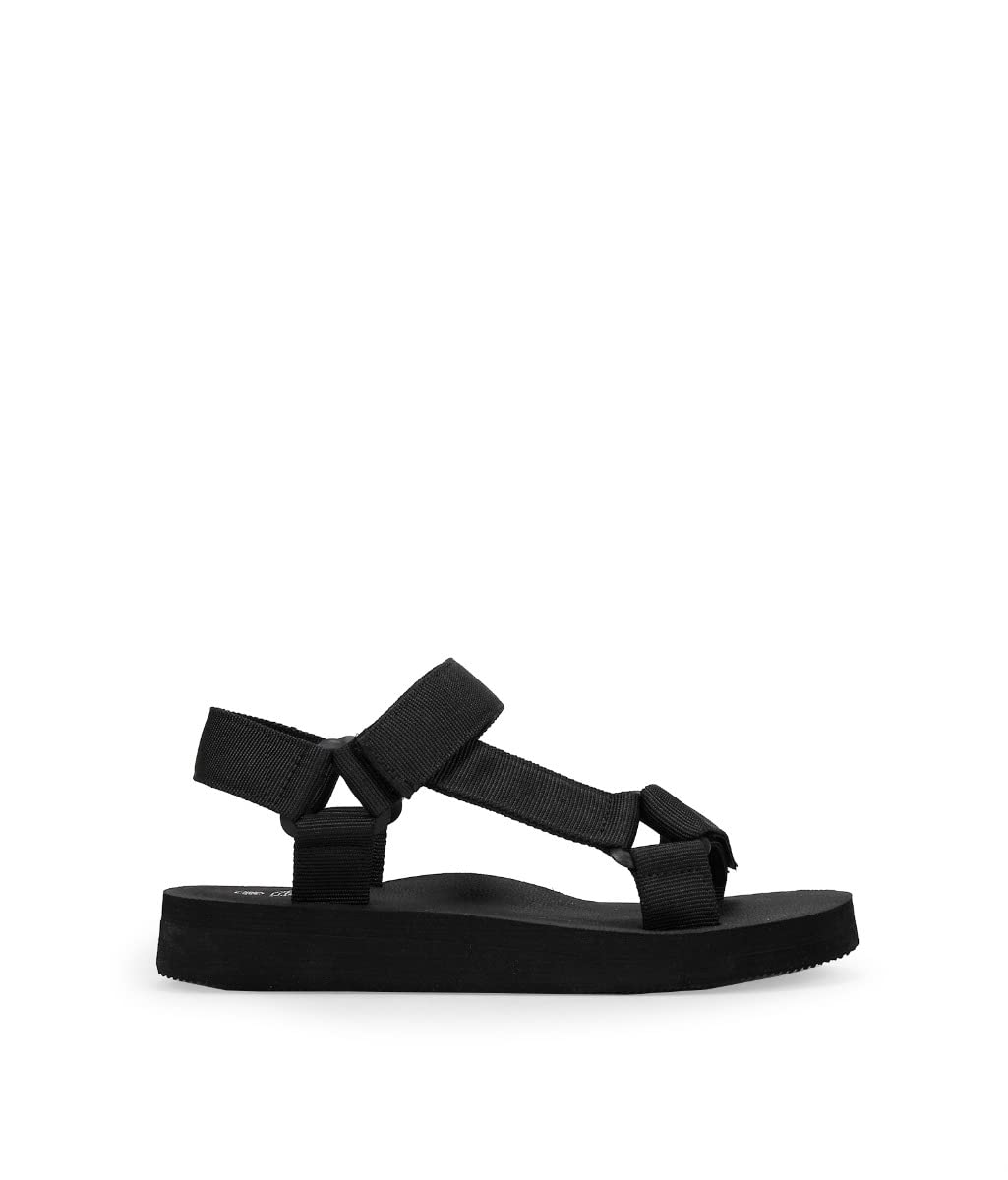BOSANOVA Sandalias deportivas confeccionadas en material textil con estampado étnico y suela super ligera de goma eva. Cierre con velcro. Calzado para mujer