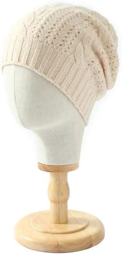 Twisted Wool Hat Women's Solid Color All-Matching Hollow Knitted Beanie