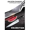 Dalstrong Chef Knife - 12 inch - Gladiator Series Elite - Forged High Carbon German Steel - Razor Sharp Kitchen Knife - Full Tang - Black G10 Handle - Sheath - Chef's Knife Gift - NSF Certified