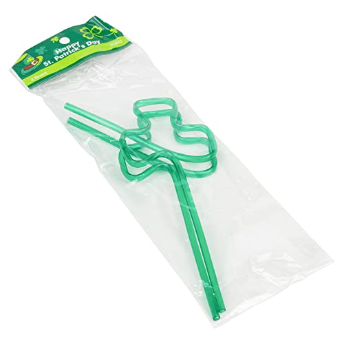 Chef Craft Select Shamrock Crazy Straw, 9 pulgadas, 2 piezas miniatura 2