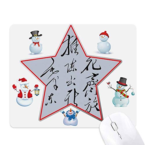 Tapis de souris de Noël Mao Snowman idéal pour décorer votre bureau