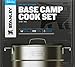 Stanley Adventure 21-Piece Full Kitchen Base Camp Cook Set | 3.5 L Pot with Lid | 7 in Frying Pan | Plates, Bowls, and Utensils | Stainless Steel Outdoor Cookware for Backpacking, Camping | BPA-Free