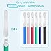 Toothbrush Replacement Heads Compatible with Quip Sonic Toothbrush-Soft Bristle Adult Refill Toothbrush Heads, Light Gray, 4-Pack
