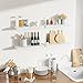 Bellsal White Engineered Wood Wall Shelf Set of 6, 16