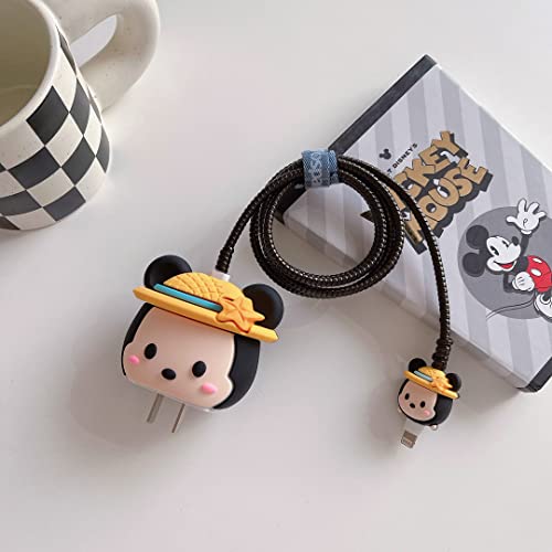 Funda para cargador 20W Apple de ratón 3D y protector de cable 3