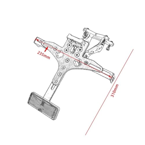 Support plaque immatriculation réglable MT09 balades moto - 5