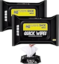 Shoe Wipes & Sneaker Wipes – (80 + 80 Count) Pack of 2 – Quick Wipes for Shoes Cleaning – Shoe Cleaning Wipes for All Shoes – Portable Cleaner for Sneakers, Leather & Sports Footwear White
