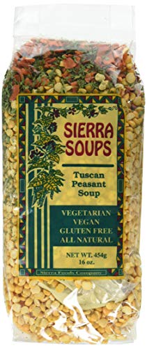 Sierra Soups All Natural Gluten-Free Vegetarian Vegan Tuscan Peasant Soup Mix 16 Ounce each (2-Pack)