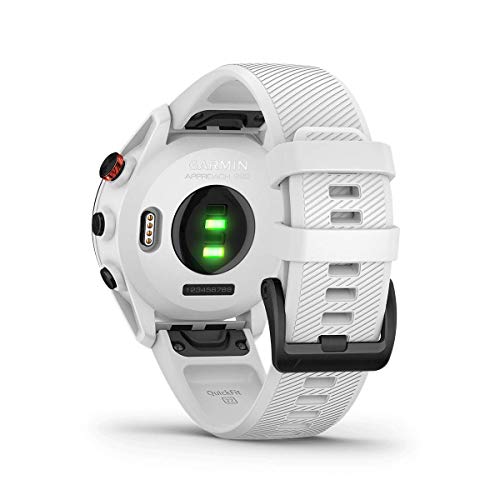 Image of Garmin Approach S62 GPS Golf Smartwatch, Battery upto 14 Days, 41k Pre-Loaded GolfCourse, Virtual Caddie, Wind Speed & Direction, Pin Pointer, Hazard View,Swing Tempo, 24 /7 HR with White Band