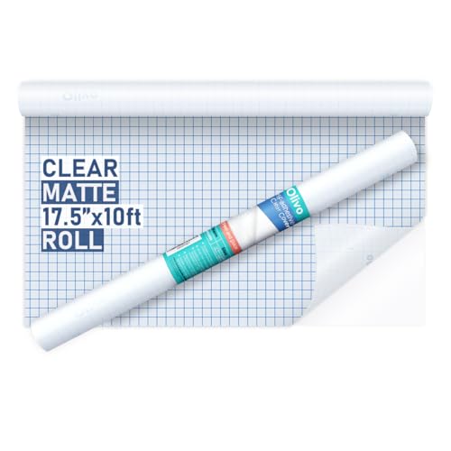 Olivo Clear Matte Contact Paper Roll, Peel Stick for Books Crafts, 10 ft