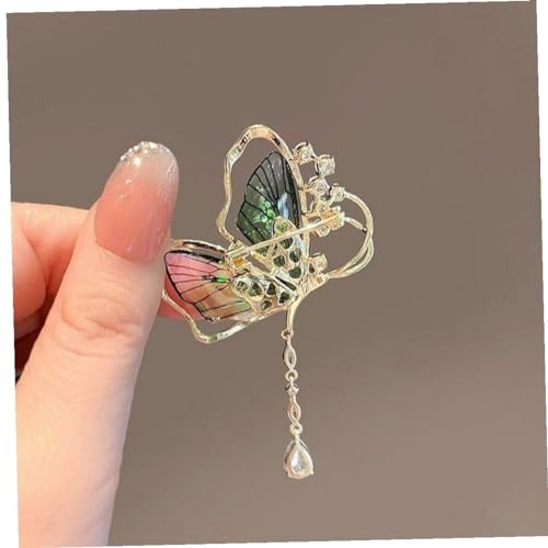 ブローチ 蝶 グラデーション クリスタル 合金 ラインストーン