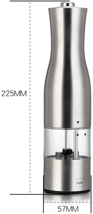 Electric Pepper Mill Stainless Steel Salt Pepper Grinder with LED Light Automatic Spice Mill Kitchen Tool