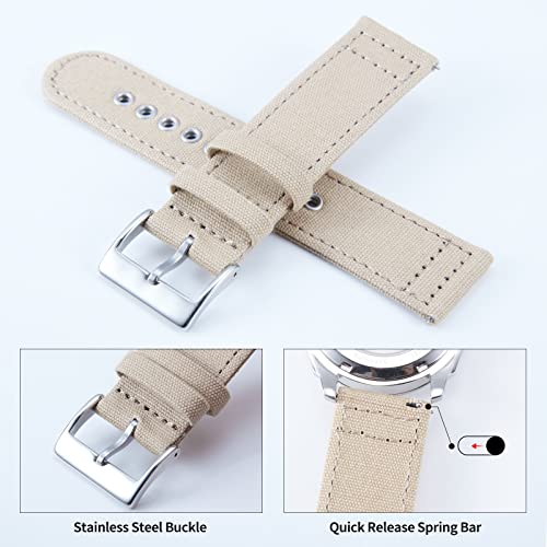 Correa de lienzo para reloj 20 mm canvas banda rápida miniatura 2