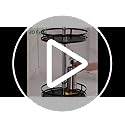 Image of JD FRESH 360 Rotating Spice Rack Organiser /Multifunctional Spice Rack /Table Top Storage Rack /Non-Slip Spice Holder Organizer for Kitchen /Living Room- Black (2-Tier, Round)
